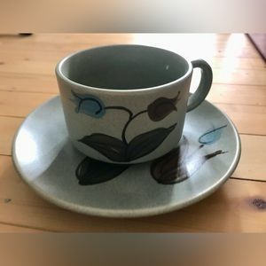 vintage mug and plate korea EUC